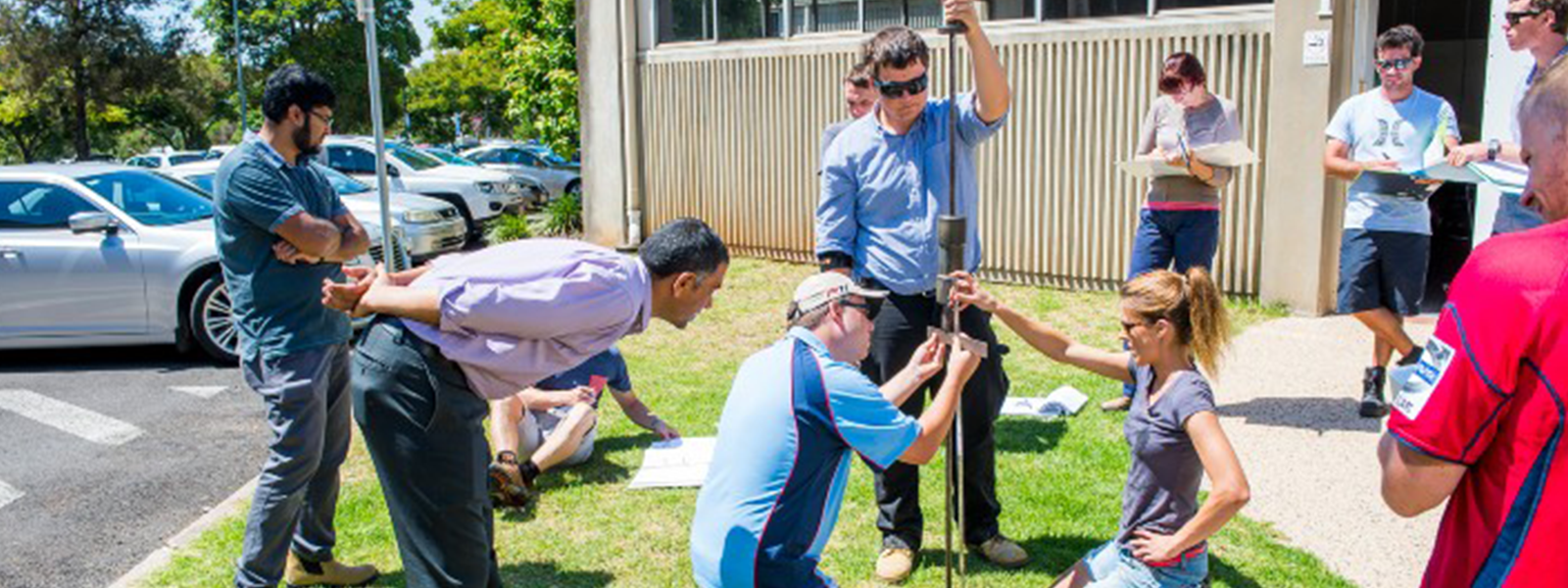 Students doing residential school activities