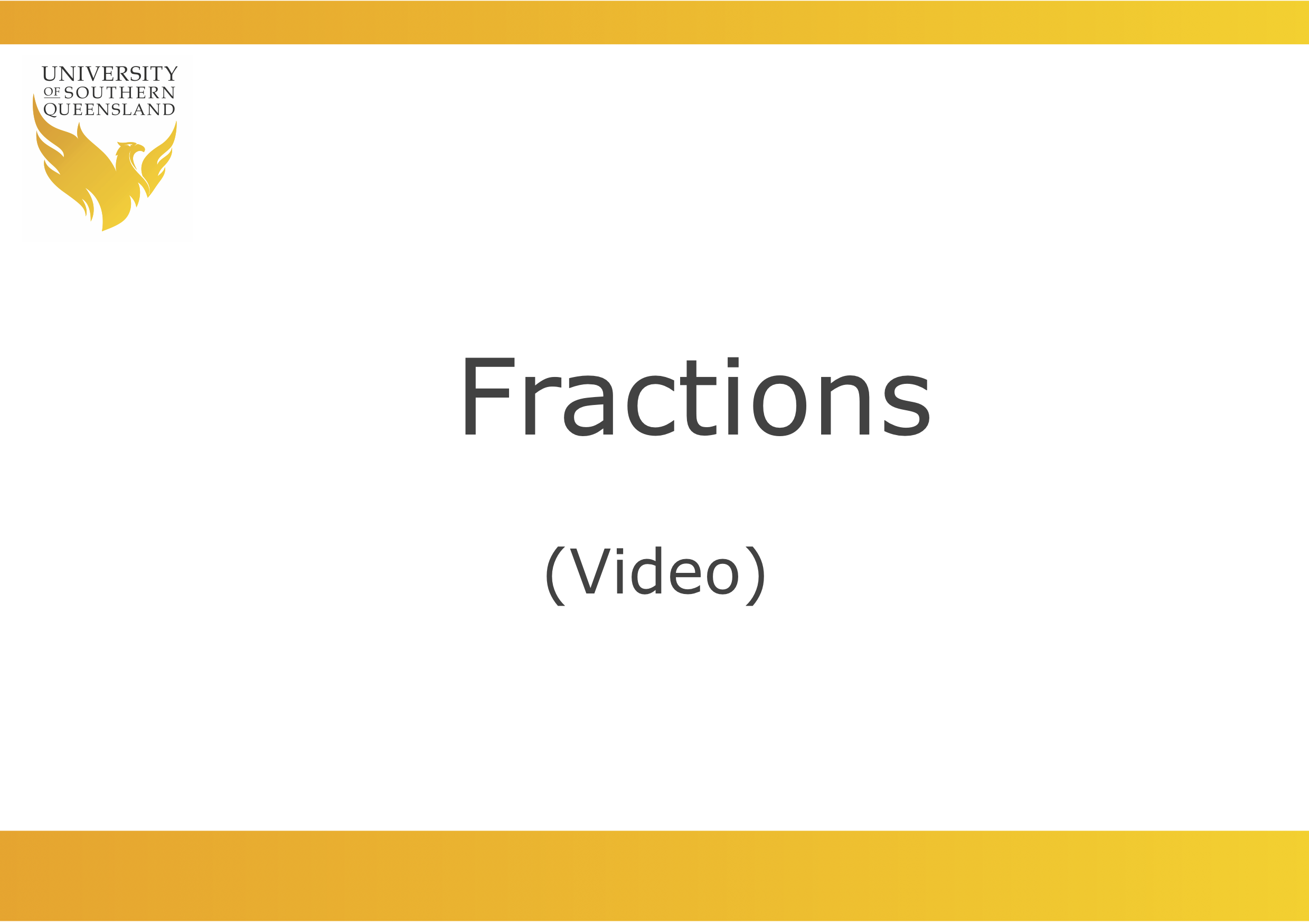 Link to video about fractions