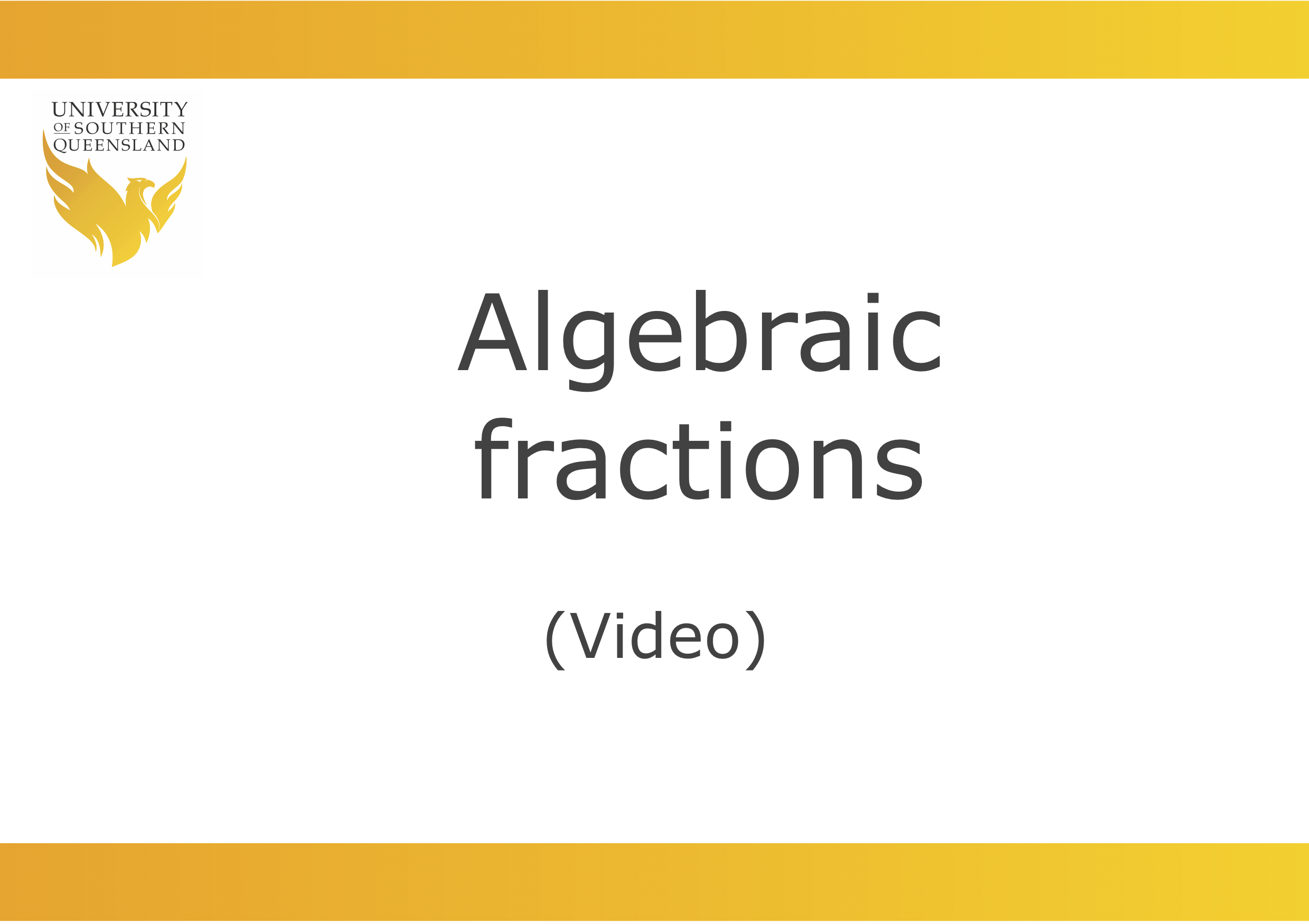 Cancelling with Algebraic fractions video