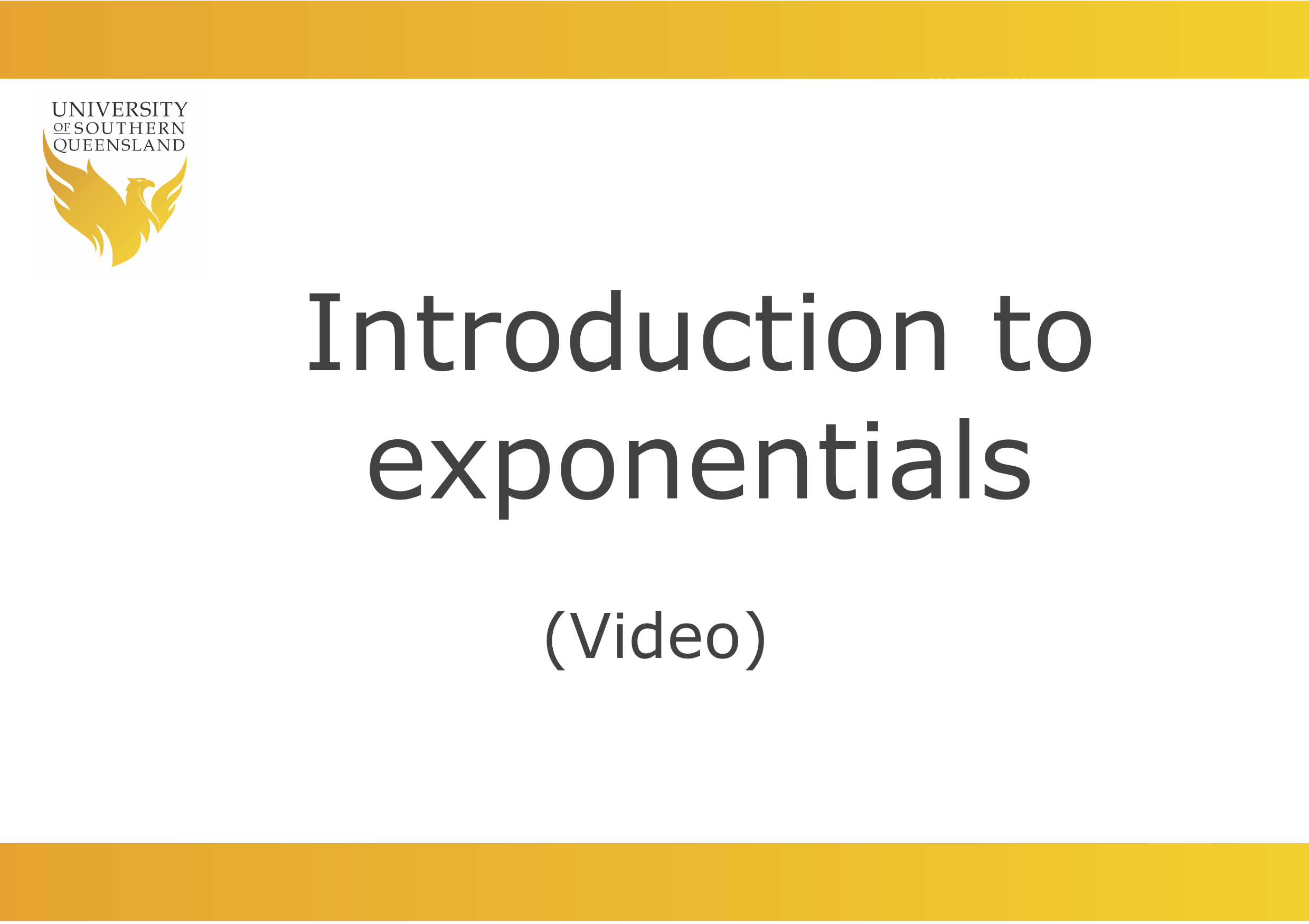 Introduction to exponentials video