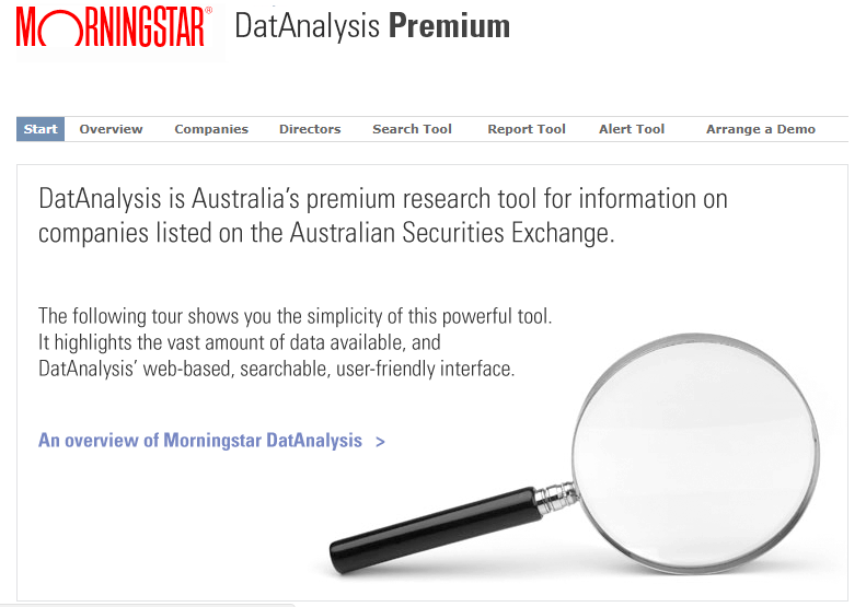 Morningstar DatAnalysis tour